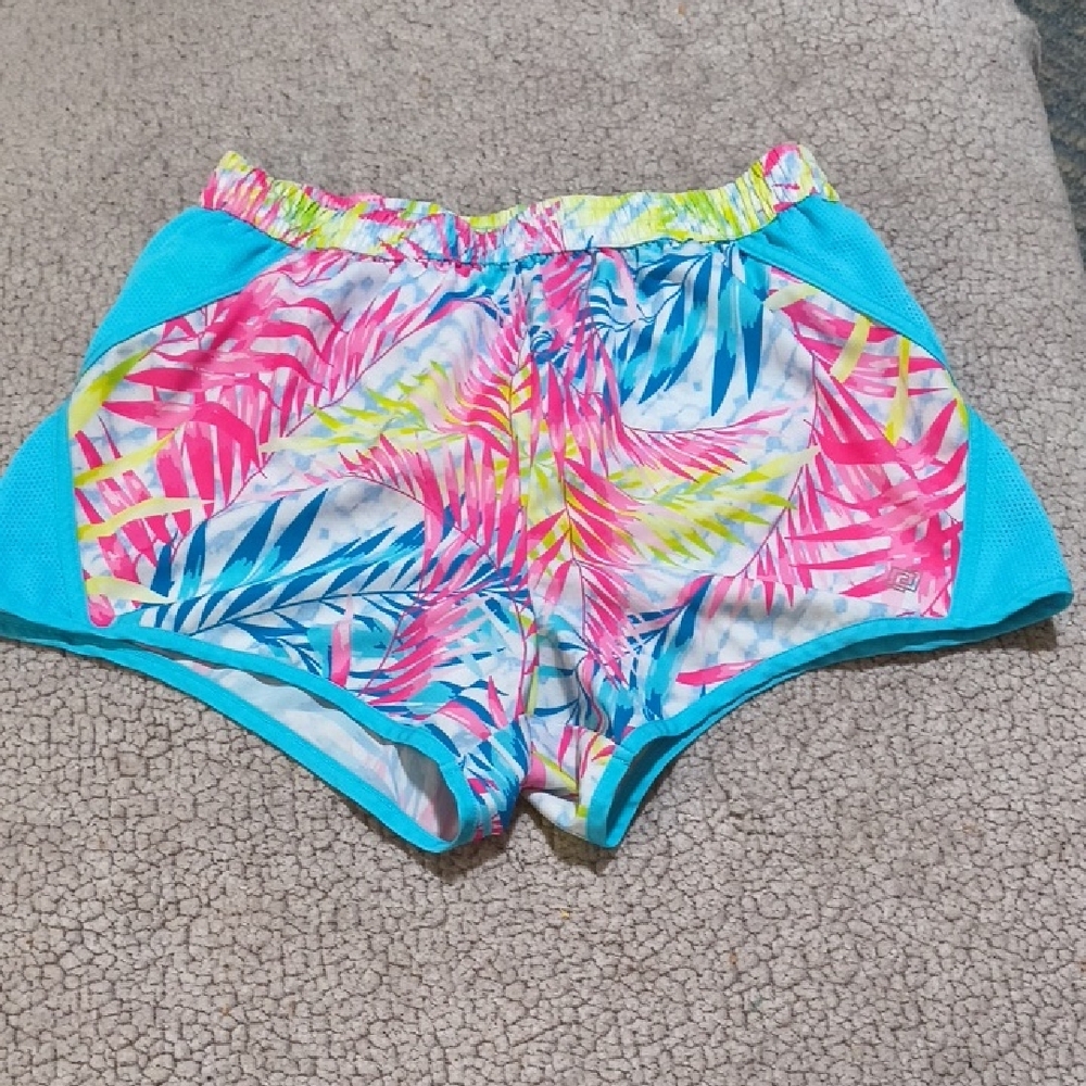 ZELOS Pink and Blue Athletic Shorts Vibrant Design